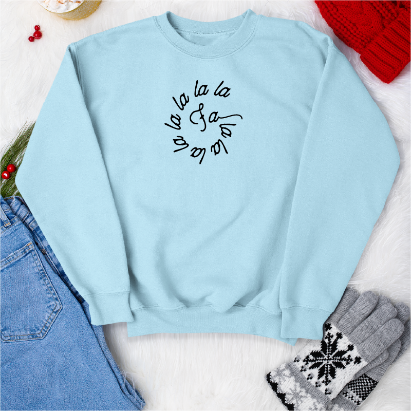 Minimalist Fa La La Christmas Sweatshirt
