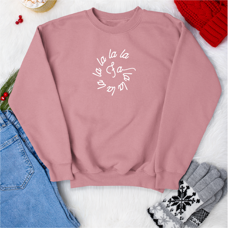 Minimalist Fa La La Christmas Sweatshirt