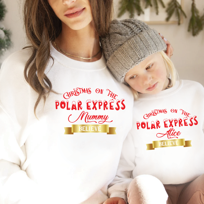 Christmas on the Polar Express Matching Sweatshirts