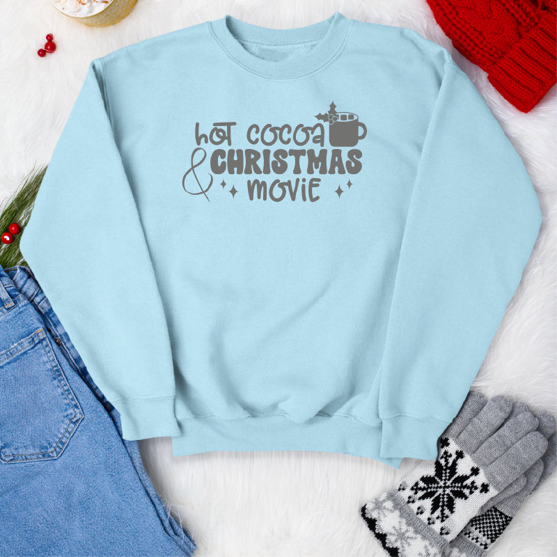 Hot Cocoa and Christmas Movie Jumper