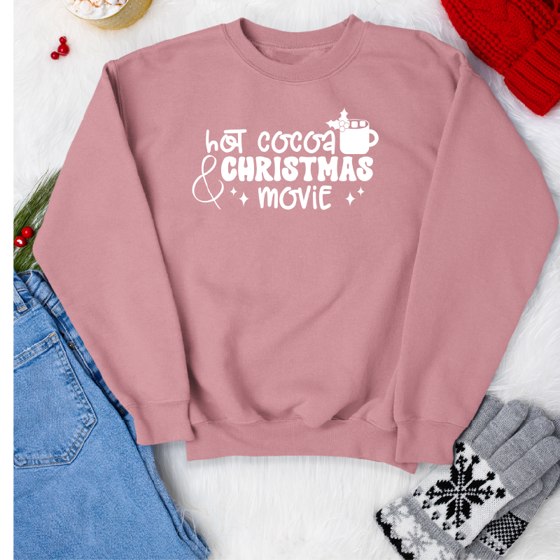 Hot Cocoa and Christmas Movie Jumper