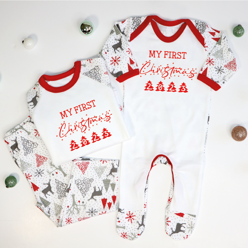 My First Christmas Matching Family Pj's