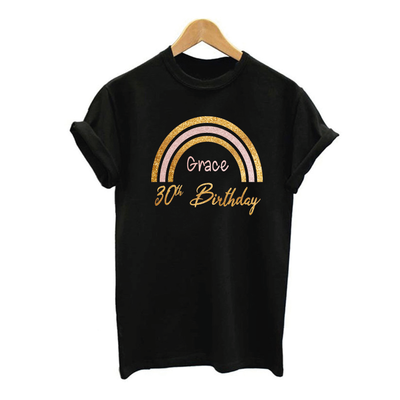 Personalised 30th Birthday T-shirt gift for women