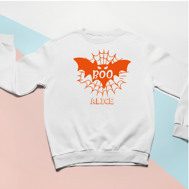 Personalised Boo Sweatshirt For Kids