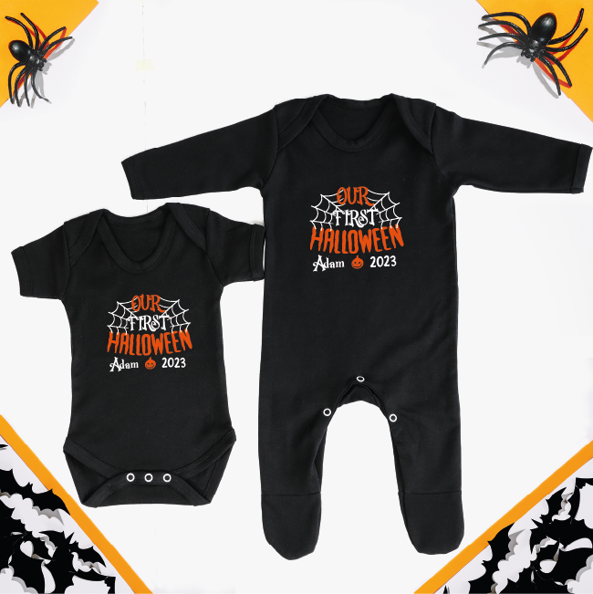 Personalised Our First Halloween Family T-shirts