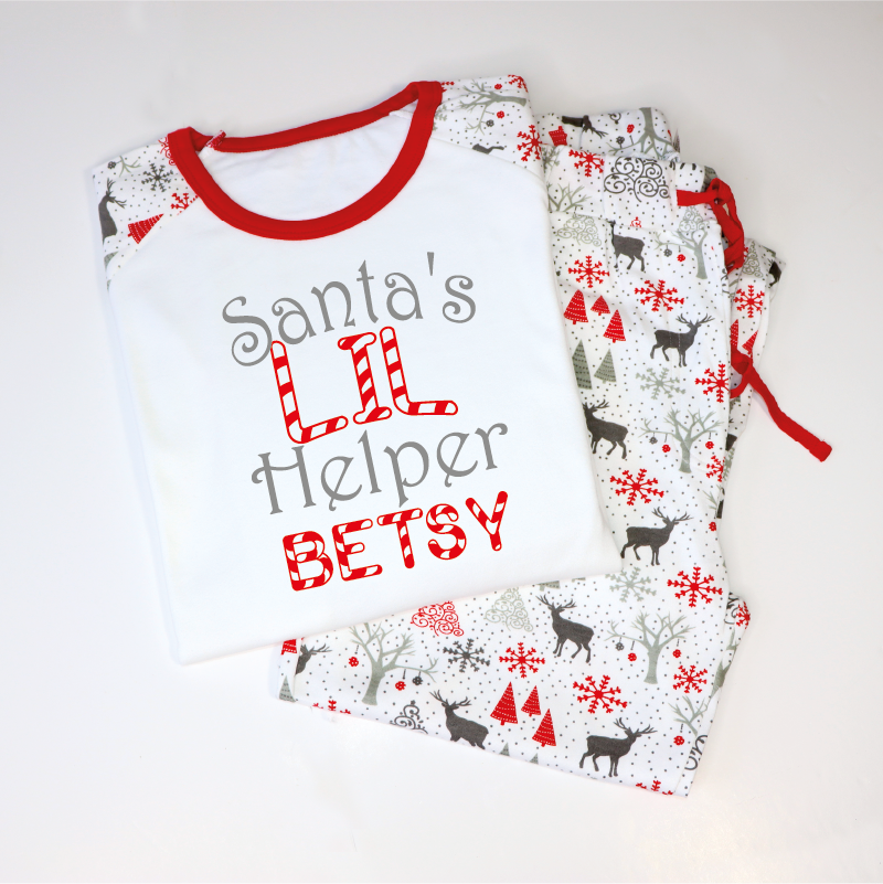 Li Helper Santa Santa's Lil Helper Matching Christmas Pyjamas – Luss Wonderland