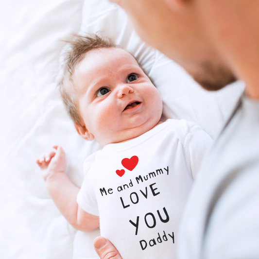 Me and Mummy Love You Daddy Baby Bodysuit