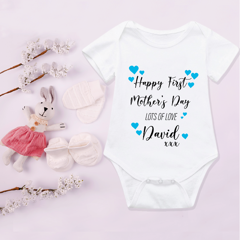 Happy First Mother's Day  Baby Bodysuit Personalised Vest