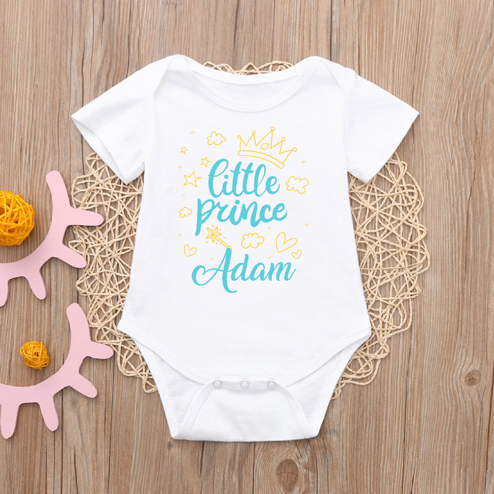 Personalised Little Prince T-shirt For Kids| Custom Cotton Kids T-shirt and Baby Vest
