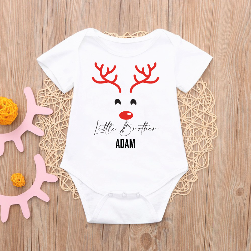 Personalised Matching Family Christmas Reindeer T-shirts