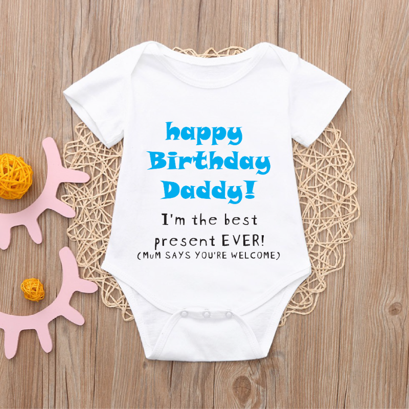 Personalised Happy Birthday Daddy I'm your best present T-shirt and Vest