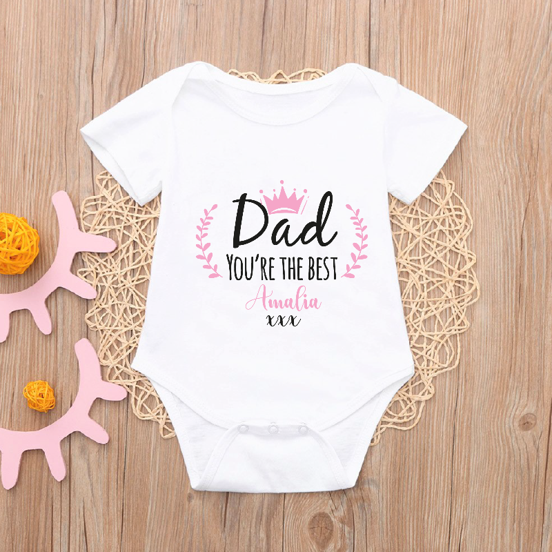 Personalised Dad You Are The Best Baby Bodysuit