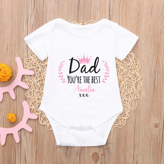 Personalised Dad You Are The Best Baby Bodysuit