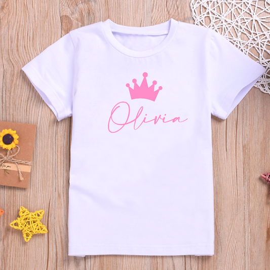 Personalised Princess/ Prince T-shirt For Kids