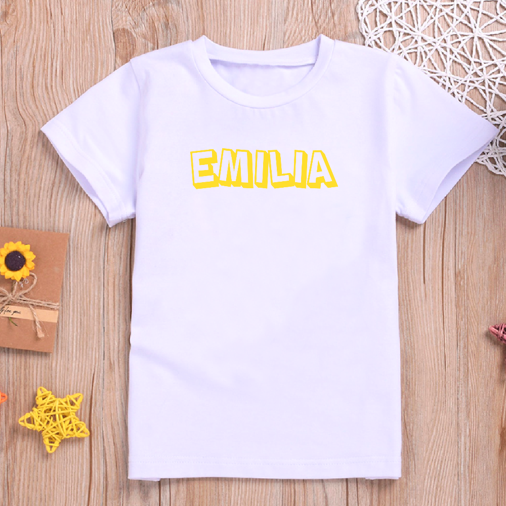 Personalised Name T-shirt For Kids| Custom Cotton Kids T-shirt and Baby Vest