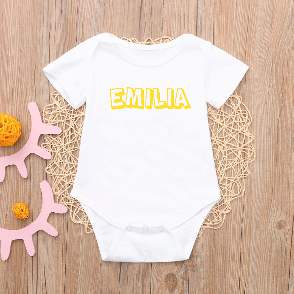 Personalised Name T-shirt For Kids| Custom Cotton Kids T-shirt and Baby Vest