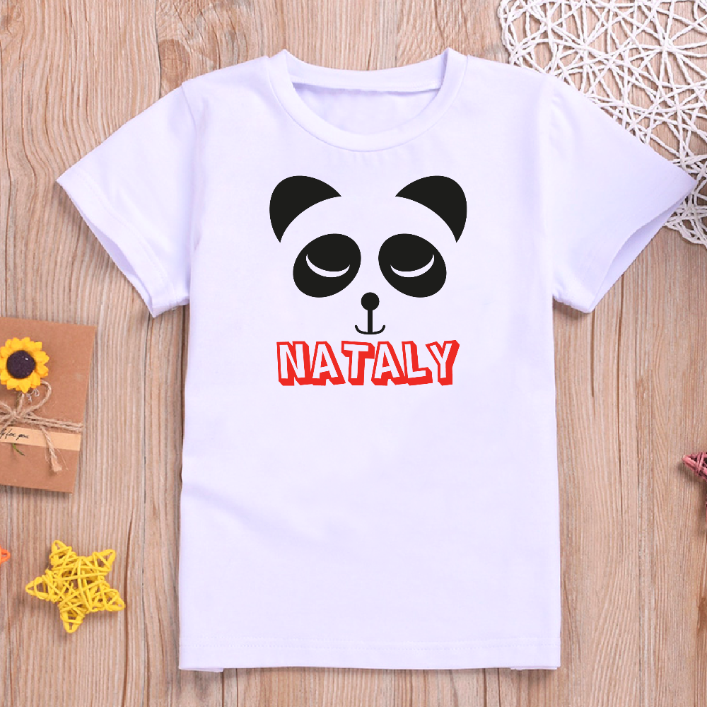 Personalised Panda Design T-shirt for kids