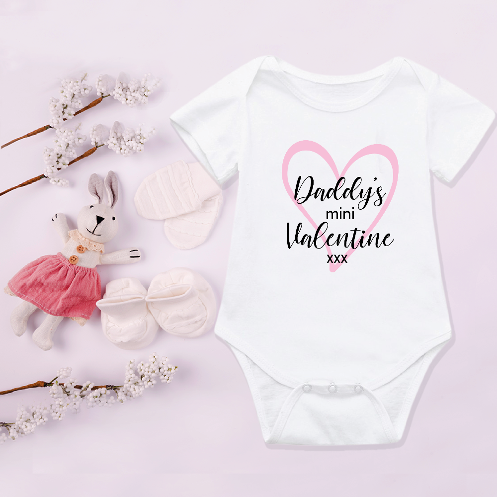Daddy's Mini Valentine T-shirt and Baby Vest