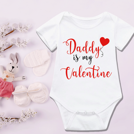 Daddy is my Valentine Baby Bodysuit