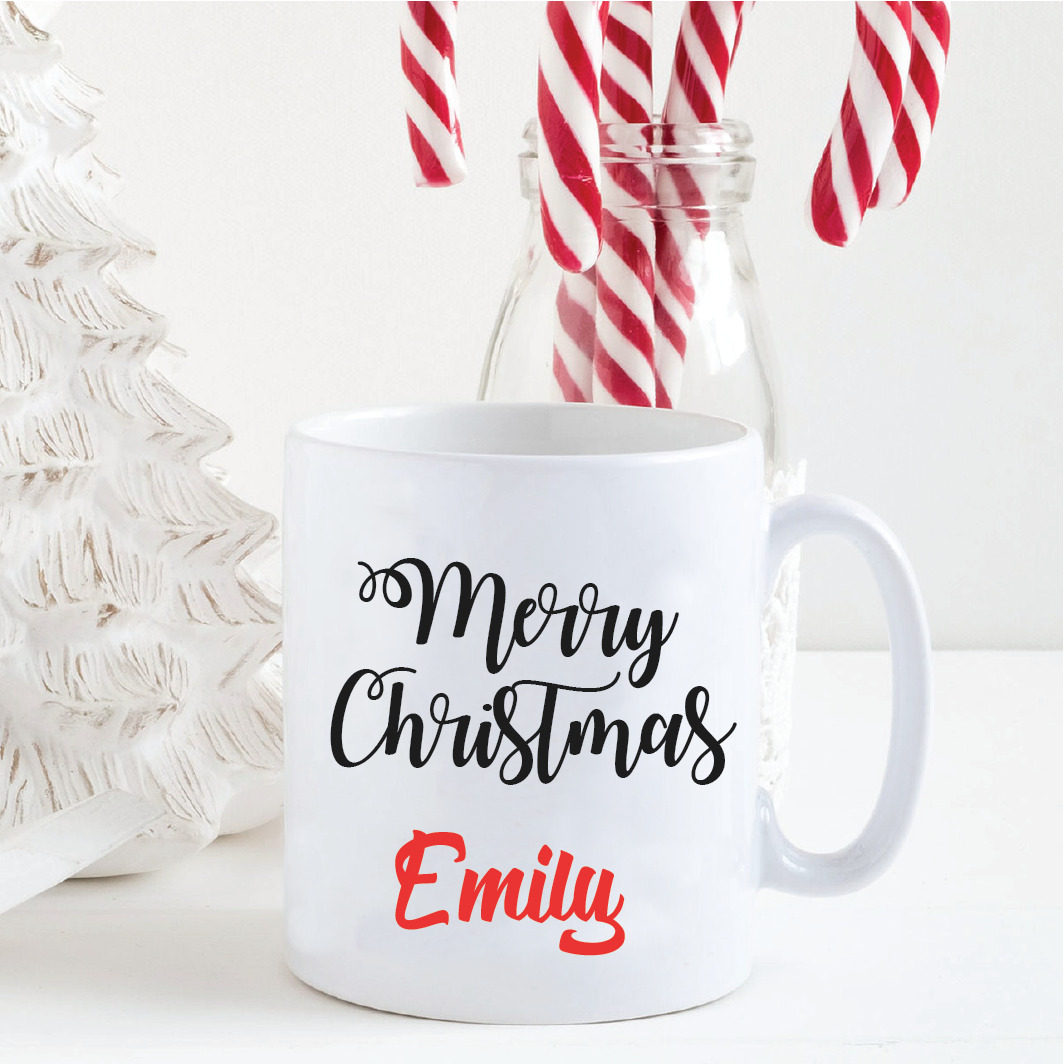 Personalised Merry Christmas Mug