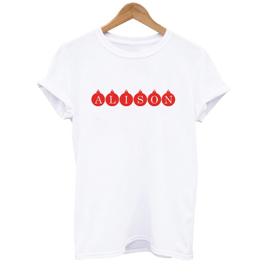 Personalised Bauble Name T-shirt
