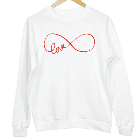 Love Infinity Graphic Crew Neck Sweatshirt