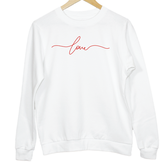 LOVE Graphic Crew Neck Sweatshirt