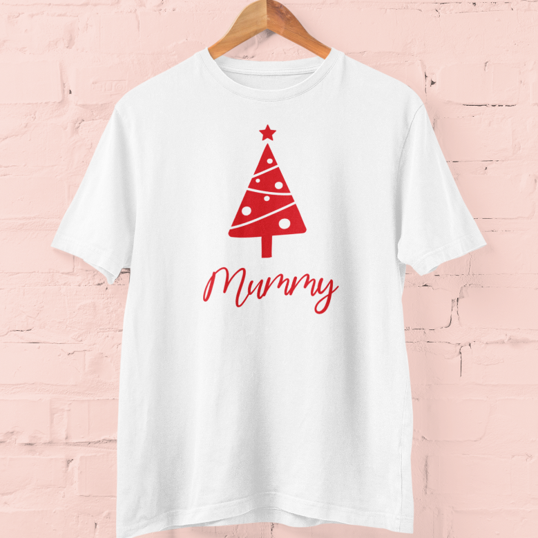 Christmas Tree Name Family T-shirts