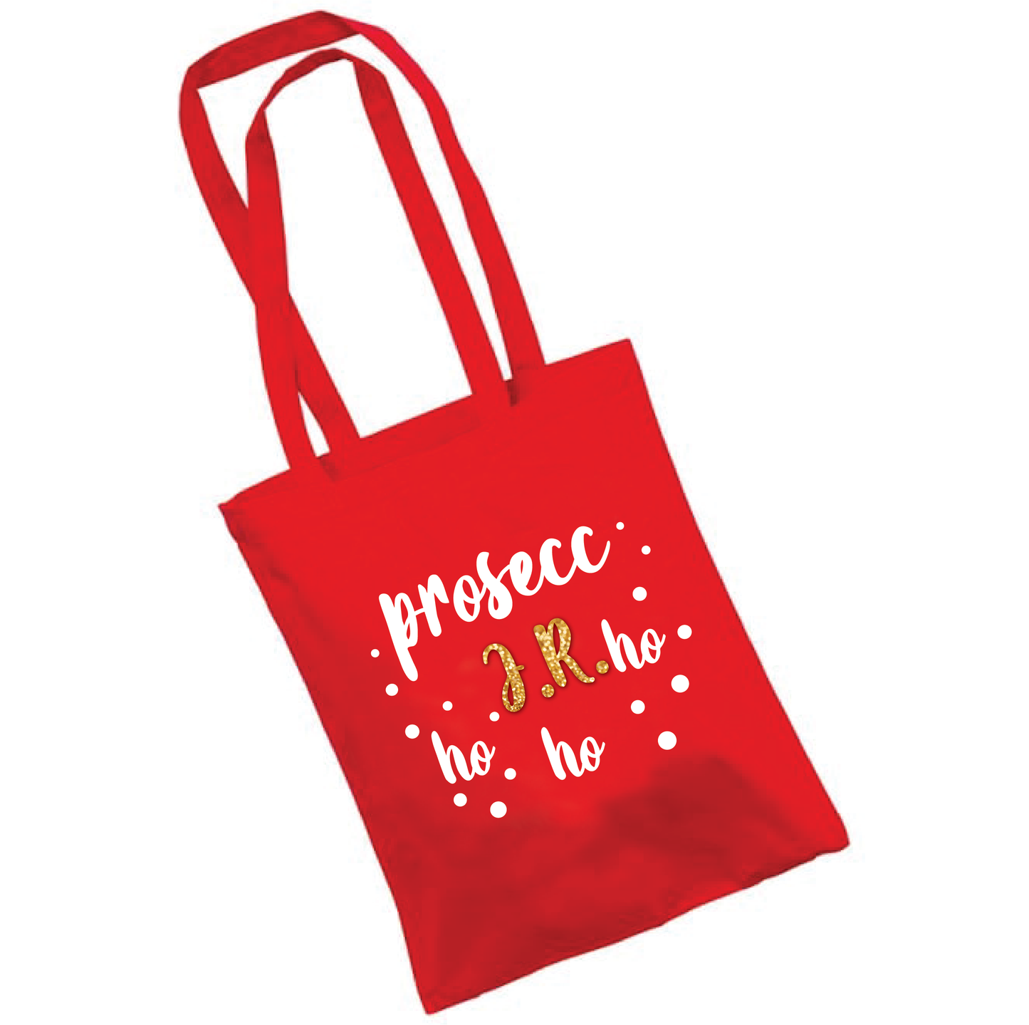 Personalised Prosecc HO HO HO Red Tote Bag