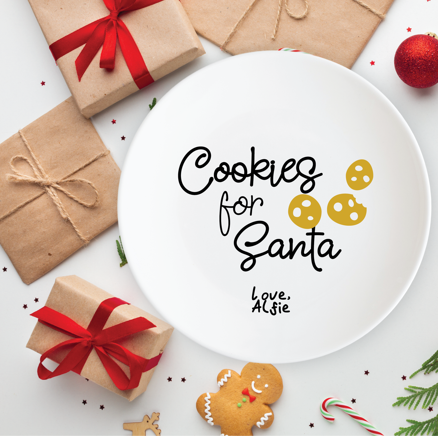 Personalised Cookies for Santa Plate