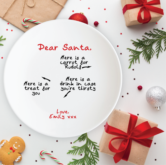 Personalised Plate for Santa and Rudolf 