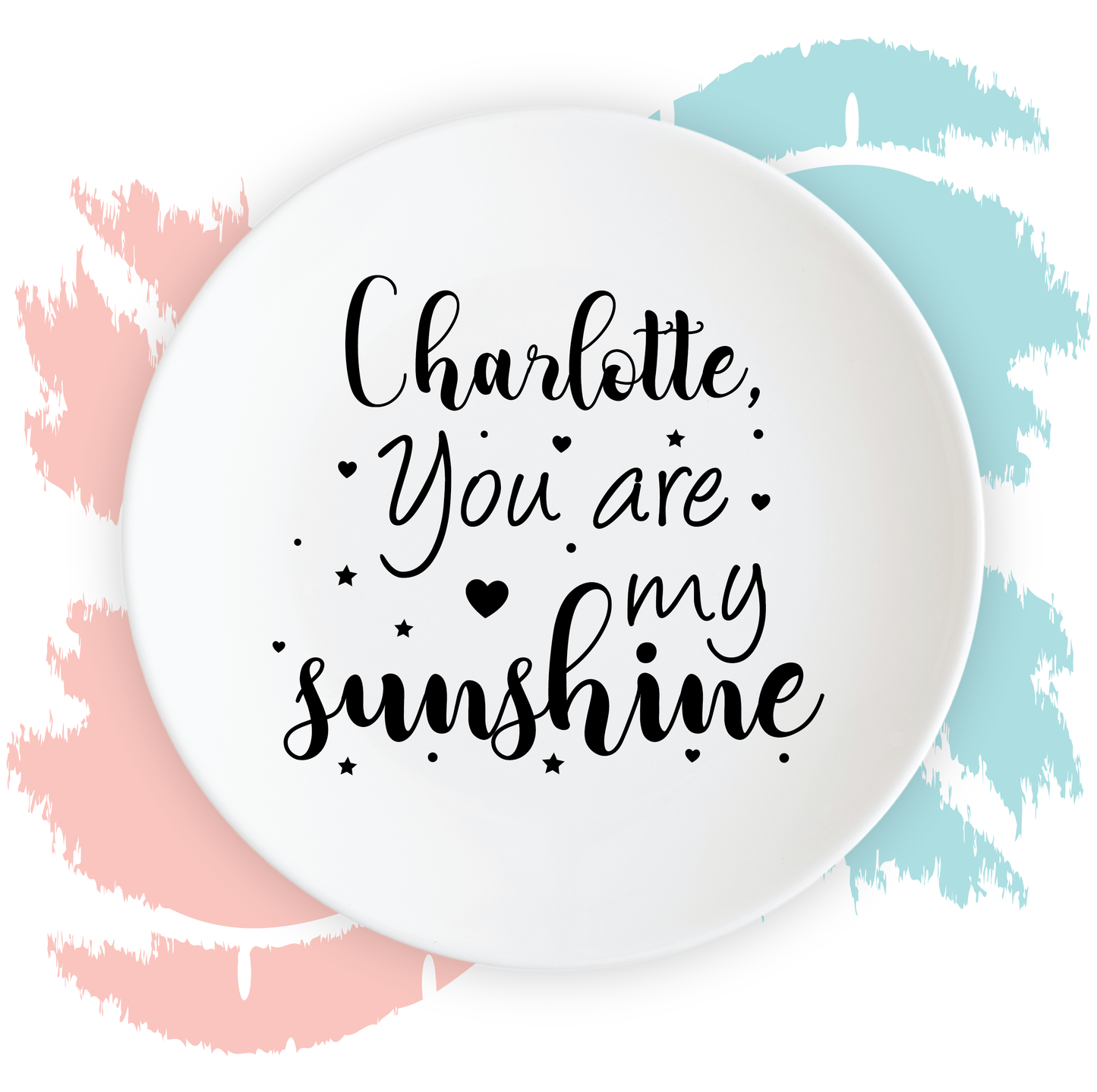 Personalised You Are My Sunshine Plate