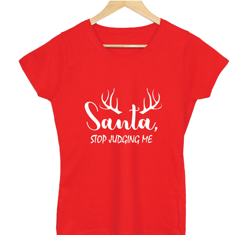 Santa Stop Judging Me T-shirt