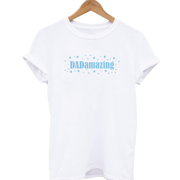 Personalised Twinning Dadamazing, Mumamazing and Kid/Baby Stars T-shirts