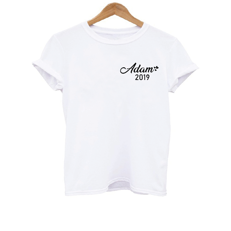Custom Name and Year Matching T-shirts For Dad, Mum and Kid / Baby