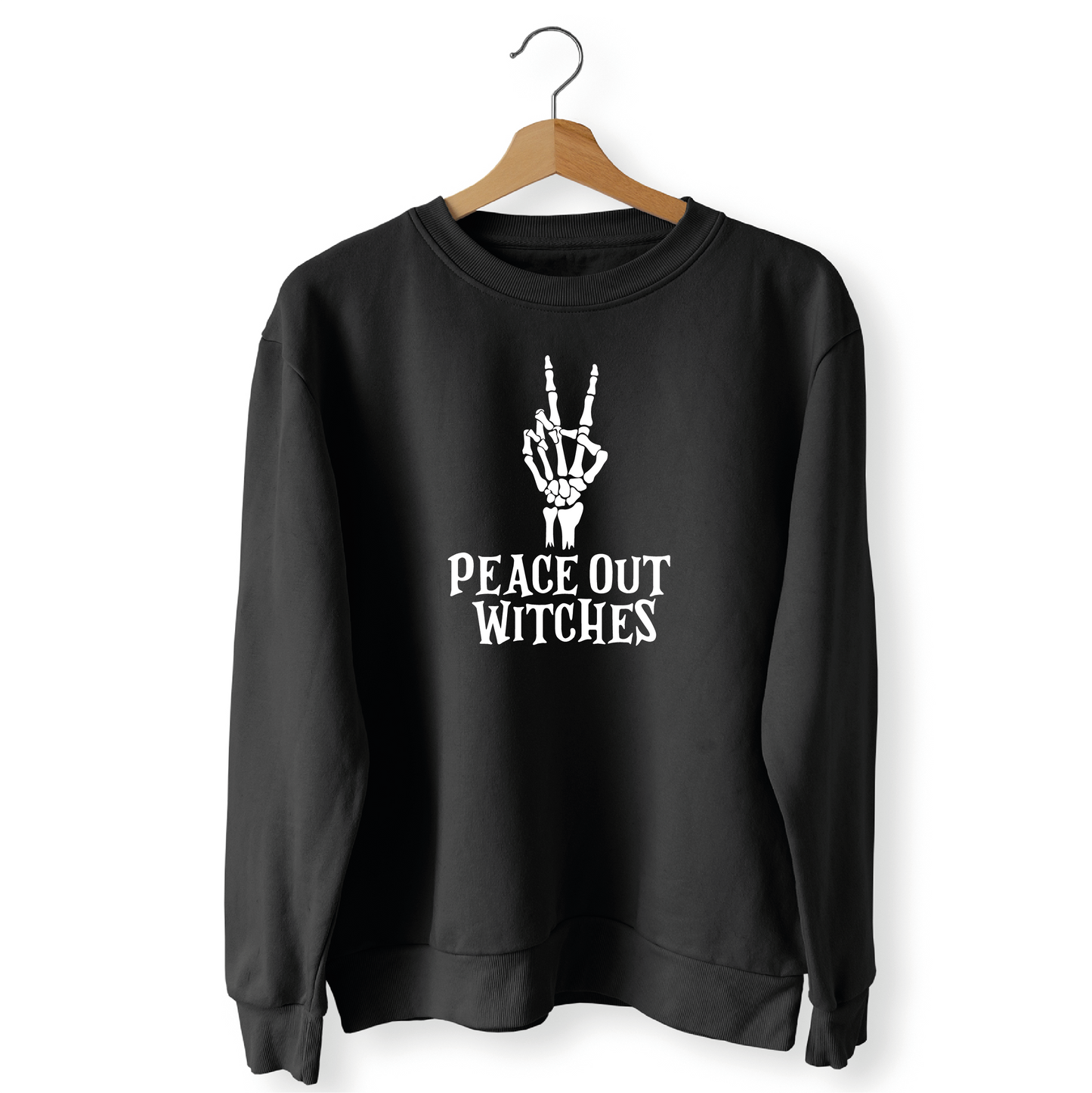 Peace Out Witches Skeleton Adult's Sweatshirt