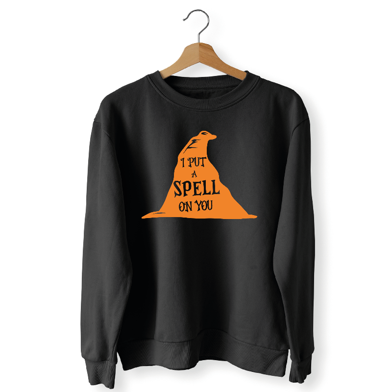 I Put A Spell On You Witch Hat Adult's Unisex Sweatshirt