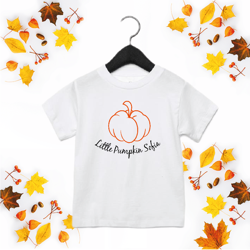 Personalised Little Pumpkin Kid's T-shirt