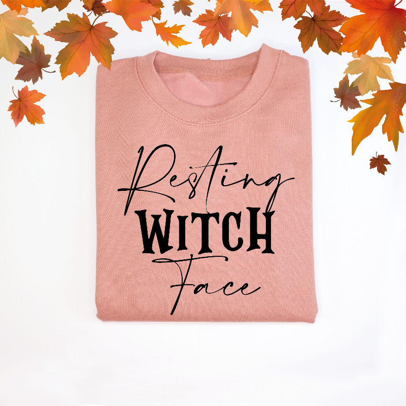Resting Witch Face Graphic Adult's Sweatshirt