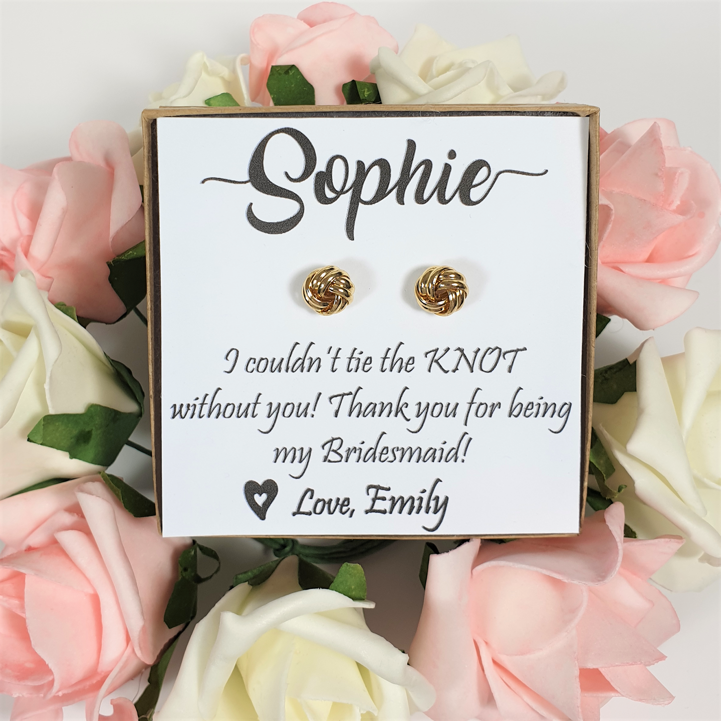 I Couldn't Tie the Knot Without You - Knot Earrings