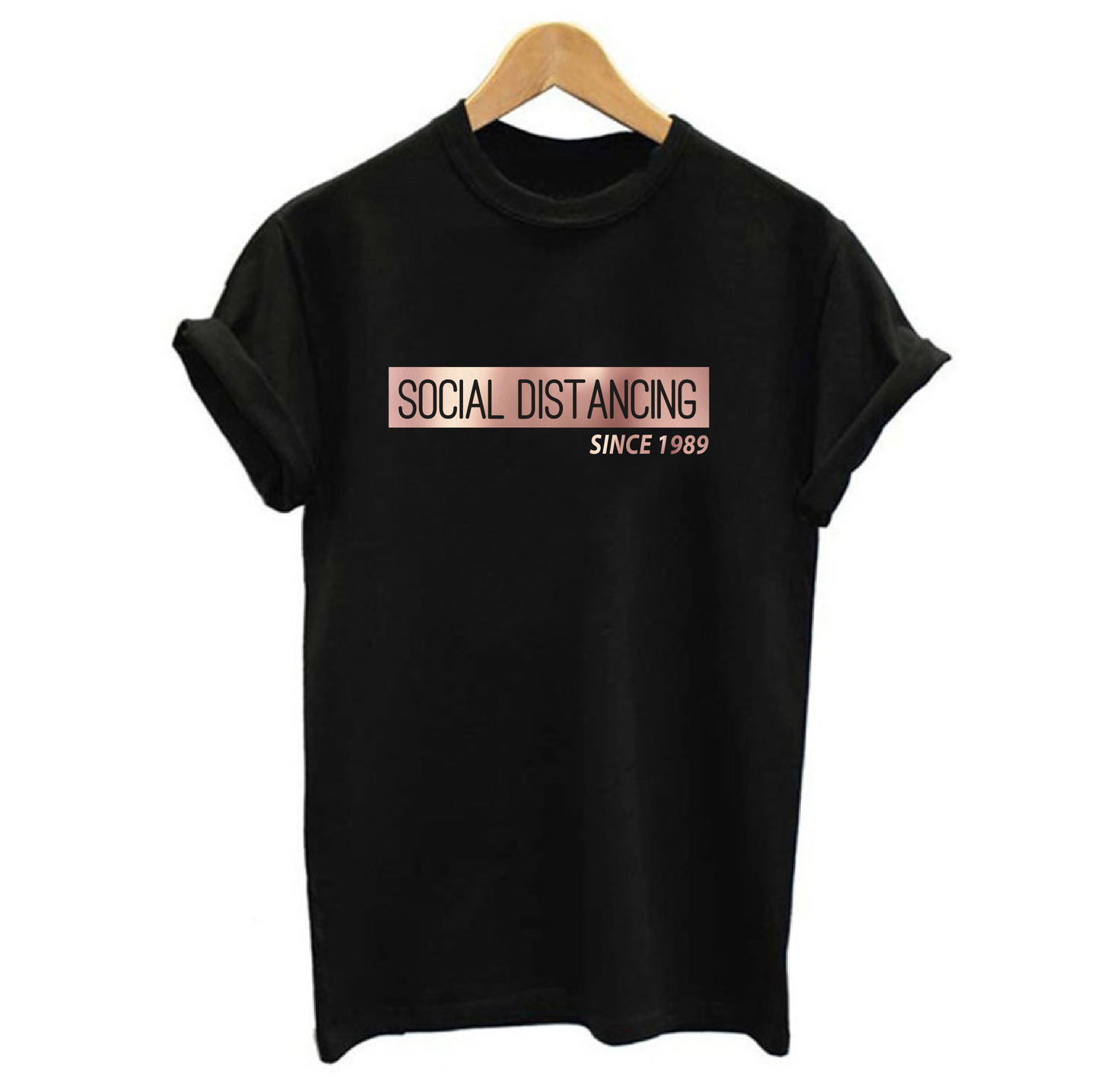 Social Distancing Since Custom Year T-shirt