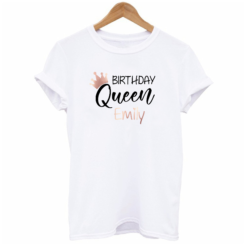 Personalised Birthday Queen T-shirt For Women