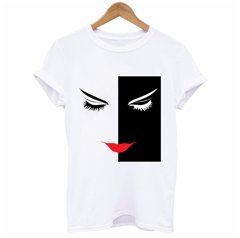 Women's Abstract Face T-shirt