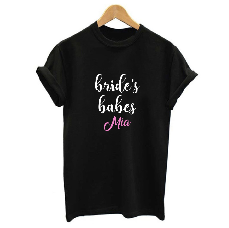 Personalised Bride and Bride's Babes T-shirts