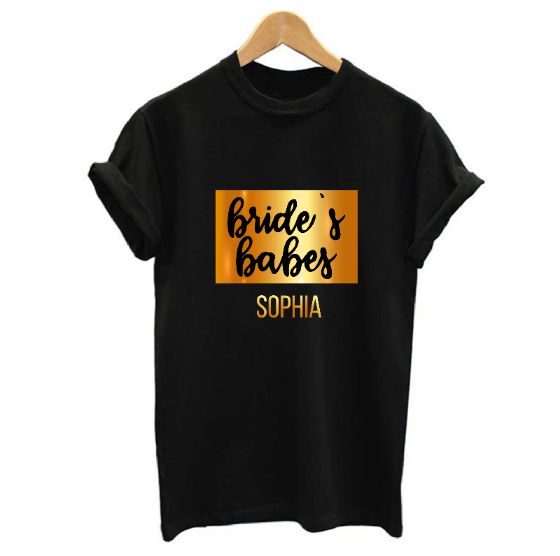Personalised Bride's Babes T-shirt