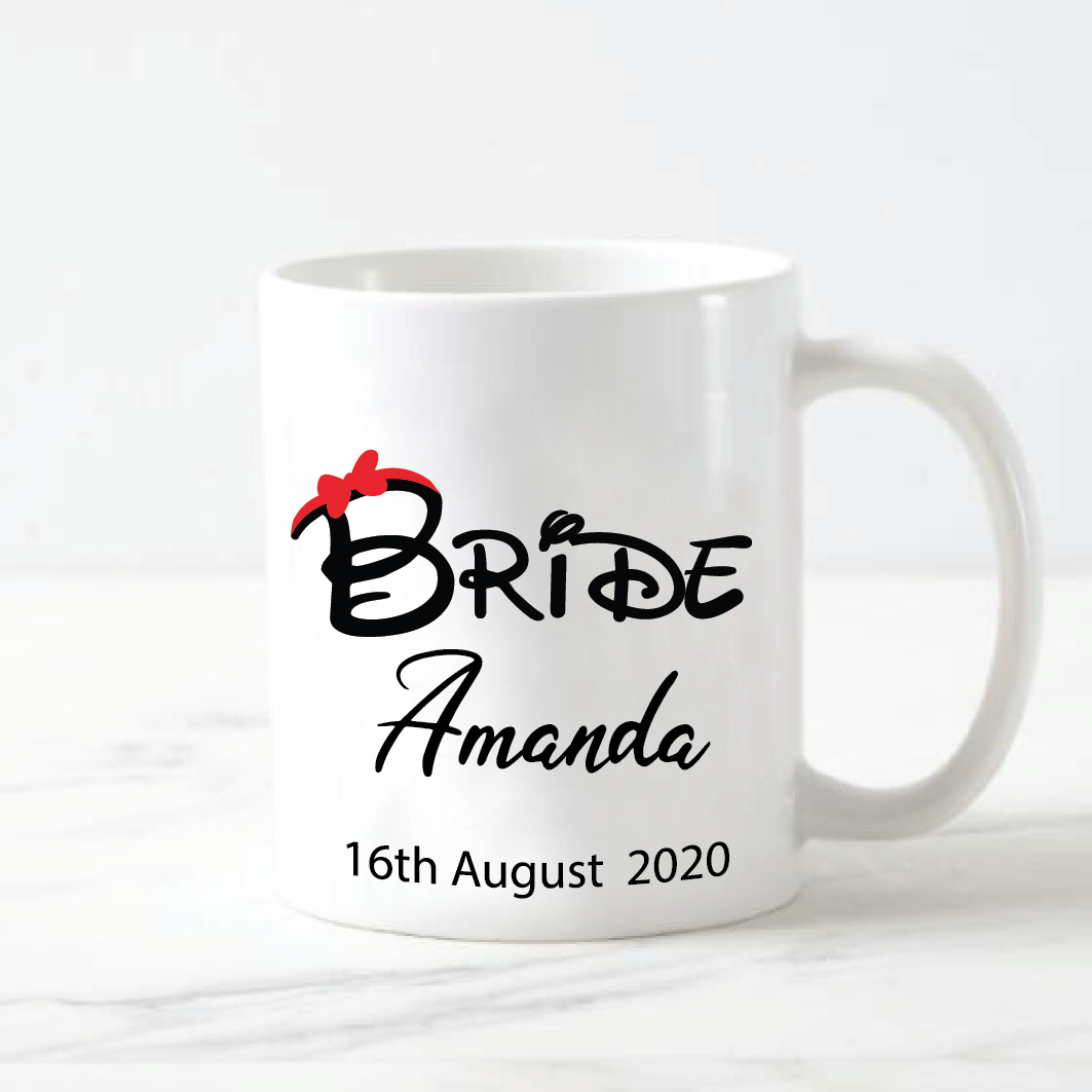 Personalised Snow White Bride Mug