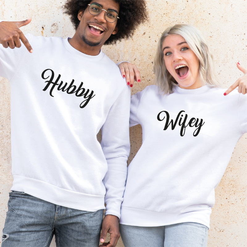 Matching Wifey and Hubby Sweatshirts