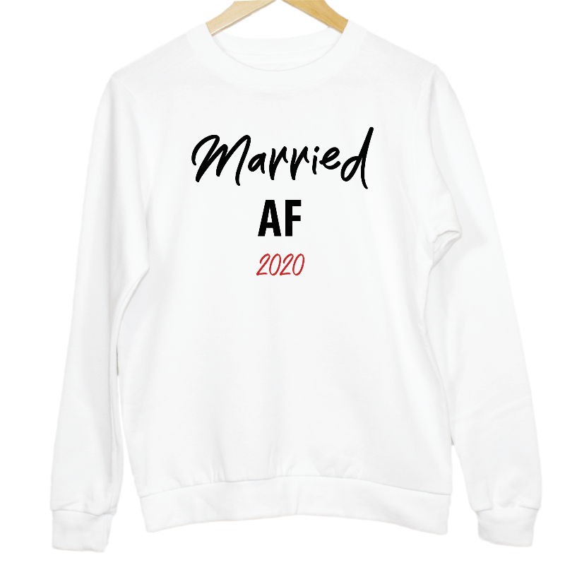 Custom Year Married AF Couple Sweatshirts