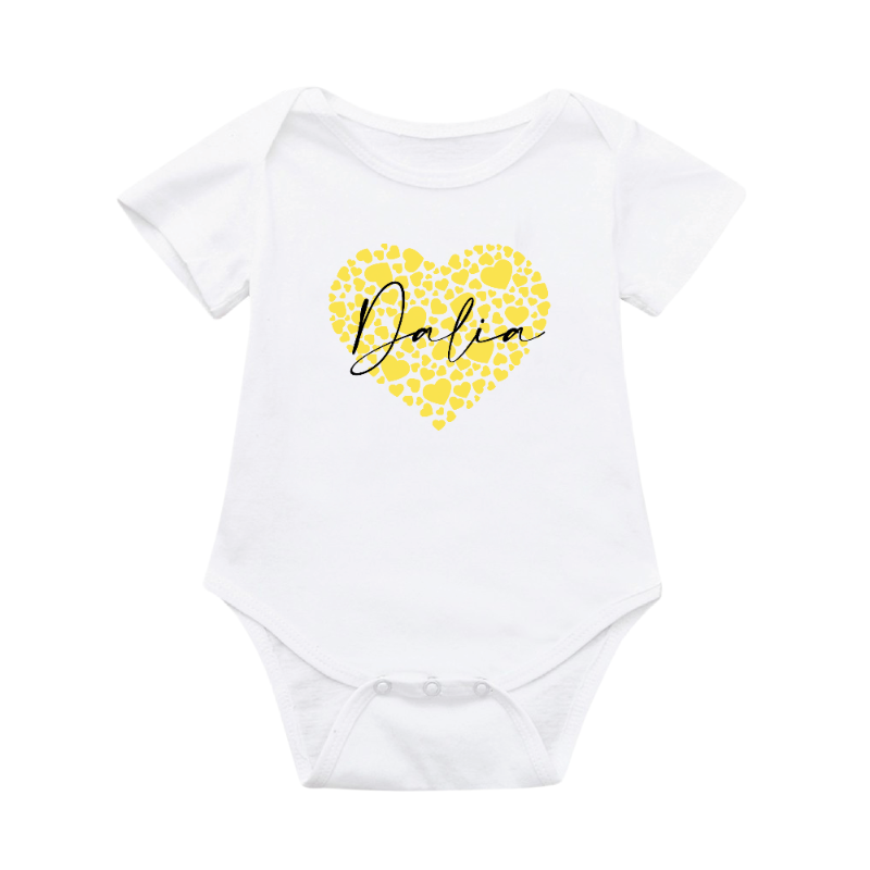 Personalised Matching Mama and Kid Hearts Graphic T-shirts