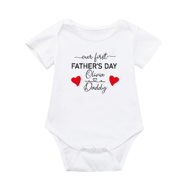 Personalised Father's Day Daddy and Baby T-shirt and Vest Set